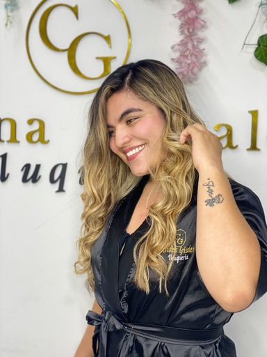 Diseño de color balayage o shatush